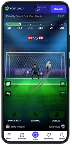 Penalty Shoot Out Cup Mania penalty kick goal scene
